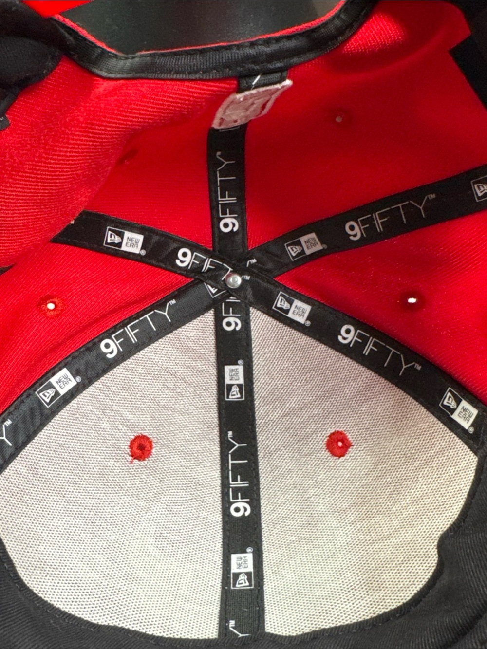 New Era Red and Black 9FIFTY Snapback Hat - Picture 13 of 14